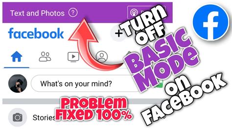 Opt out of of basic mode on Facebook .